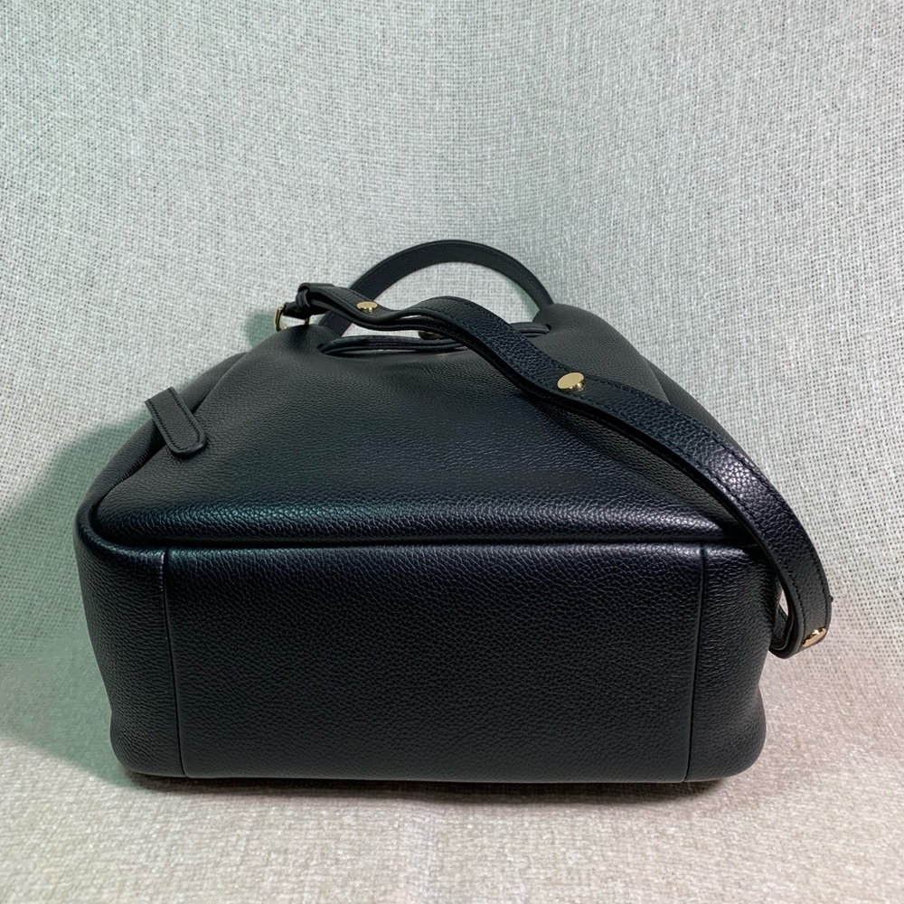 NEW Tory Burch Romy Black Bucket Bag/Satchel/Shoulder/Crossbody/Drawstring Tote - Picture 6 of 13